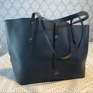 Coach turn lock tote bag with leopard print interior